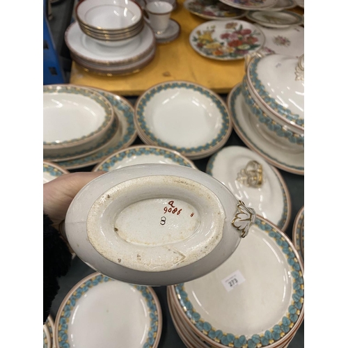 273 - A LARGE QUANTITY OF VINTAGE DINNERWARE TO INCLUDE LIDDED TERRINES, PLATES ETC