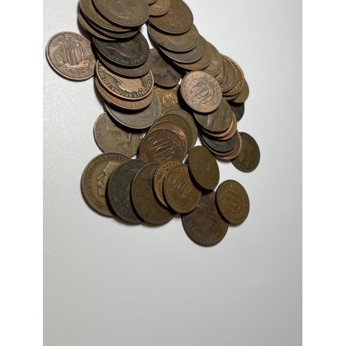 517 - A LARGE QUANTITY OF COPPER COINS