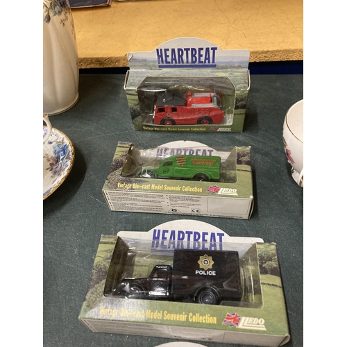 262 - SIX LLEDO BOXED DIE-CAST VANS FROM THE PROGRAMME 'HEARTBEAT'