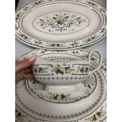 385 - A QUANTITY OF ROYAL DOULTON 'PROVENCAL' TO INCLUDE SERVING PLATES, LIDDED TUREEN, COFFEE POT, SAUCE ... 