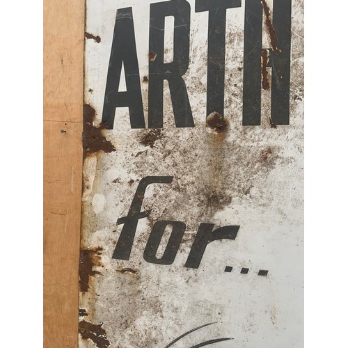 1201 - A VERY LARGE BELIEVED ORIGINAL 'ARTHUR NIELD FOR SPRATTS DOG FOOD' ENAMEL SIGN (H:224CM W:112CM)