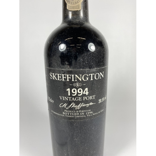 309 - 1 X 75CL BOTTLE - SKEFFINGTONS 1994 VINTAGE PORT