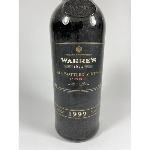 313 - 1 X 75CL BOTTLE - WARRE'S LATE BOTTLED 1999 VINTAGE PORT