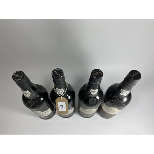 319 - 4 X 75CL BOTTLES - TAYLOR'S LATE BOTTLED VINTAGE PORT, 1994 X 2, 1996 & 2008