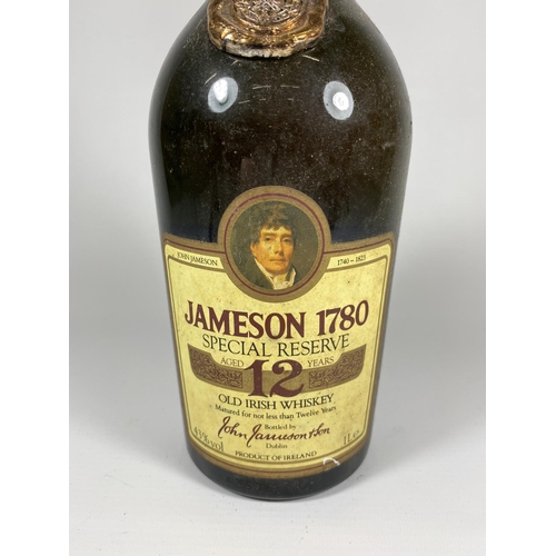 342 - 1 X 1L BOTTLE - JAMESON 1780 12 YEARS SPECIAL RESERVE OLD IRISH WHISKEY