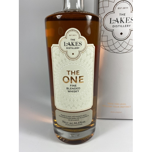 351 - 1 X 70CL BOXED BOTTLE - THE LAKES DISTILLERY 'THE ONE' FINE BLENDED WHISKY