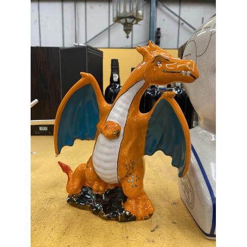 57 - AN ANITA HARRIS POTTERY LIMITED EDITION MODEL OF A CHARIZARD DRAGON, NUMBERED 5/5