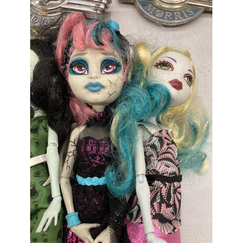 176 - FOUR GOTHIC STYLE MATTEL DOLLS