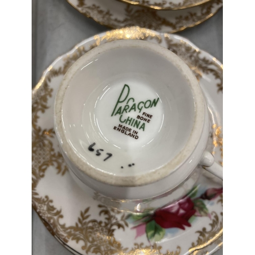 190 - A QUANTITY PARAGON 'COUNTRY LANE' CUPS, SAUCERS AND SIDE PLATES PLUS PARAGON CUPS, SAUCERS, SIDE PLA... 