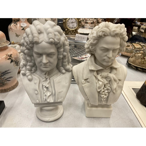 101 - TWO ROBINSON AND LEADBETTER BUSTS HEIGHT 19CM