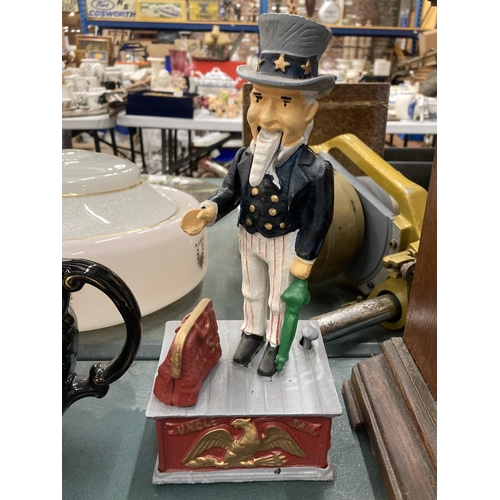 70 - A VINTAGE STYLE 'UNCLE SAM' MONEY BANK