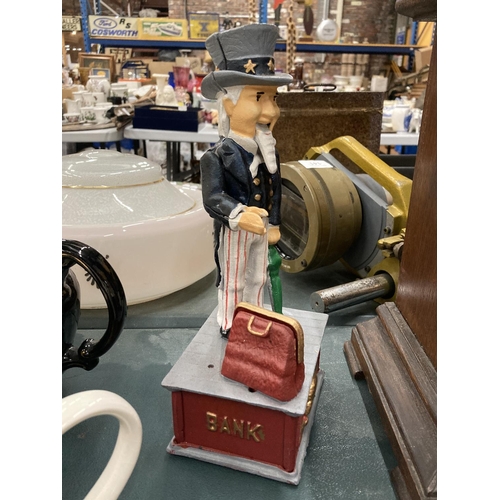 70 - A VINTAGE STYLE 'UNCLE SAM' MONEY BANK