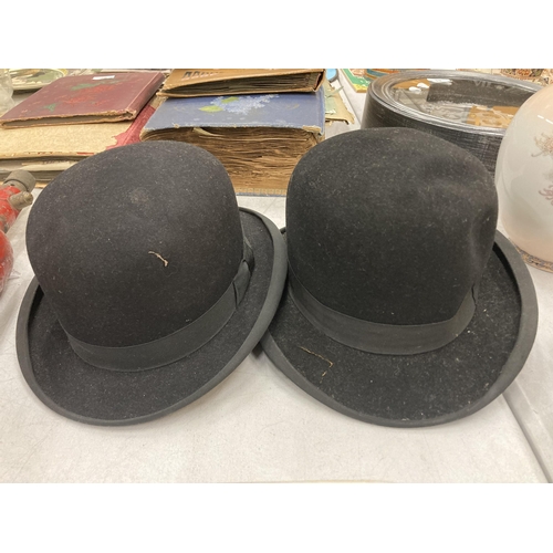 108 - TWO BOWLER HATS ONE BEING A DUNN & CO