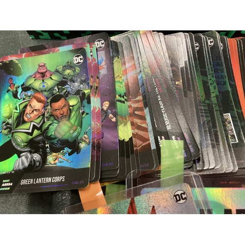 136 - A COLLECTION OF DC HRO NFT COLLECTABLE CARDS TO INCLUDE LOTS OF RARE HOLOS ETC, APPROX 800+