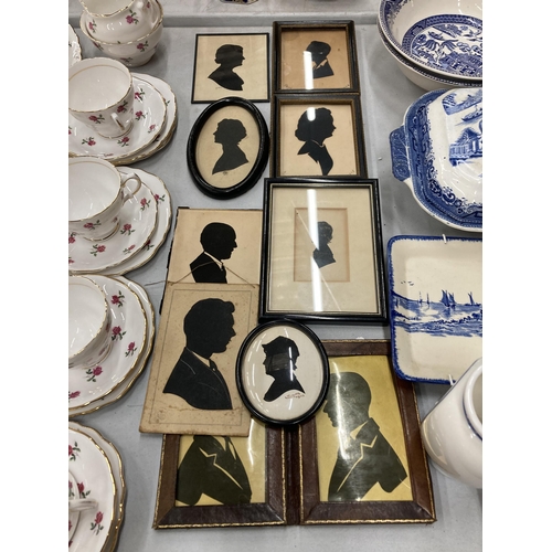 148 - A QUANTITY OF FRAMED AND UNFRAMED SILHOUETTES