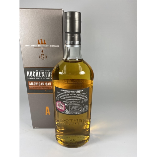 419 - 1 X 70CL BOXED BOTTLE - AUCHENTOSHAN AMERICAN OAK SINGLE MALT WHISKY