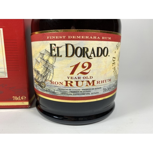 420 - 1 X 70CL BOXED BOTTLE - EL DORADO 12 YEAR OLD RUM