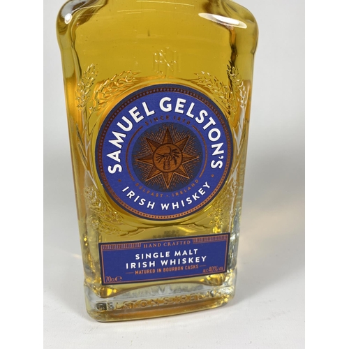 421 - 1 X 70CL BOTTLE - SAMUEL GELSTON'S IRISH WHISKEY