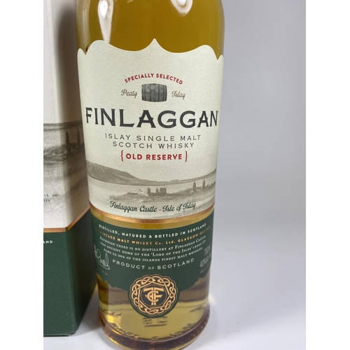 423 - 1 X 70CL BOXED BOTTLE - FINLAGGAN OLD RESERVE ISLAY SINGLE MALT SCOTCH WHISKY