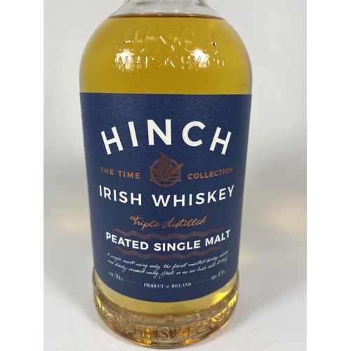 425 - 1 X 70CL BOTTLE - HINCH PEATED SINGLE MALT IRISH WHISKEY