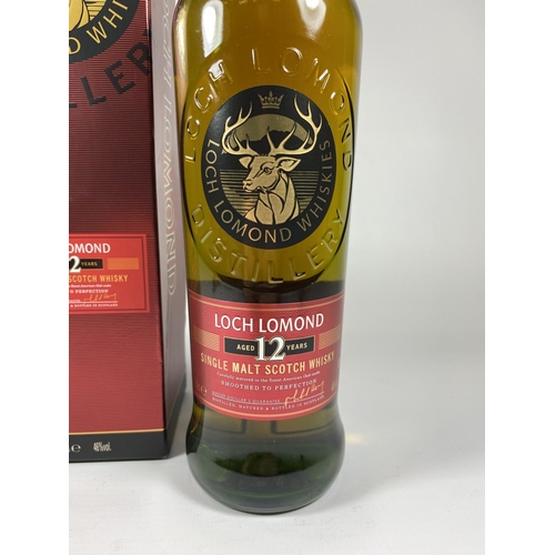 427 - 1 X 70CL BOXED BOTTLE - LOCH LOMOND 12 YEAR OLD SINGLE MALT WHISKY