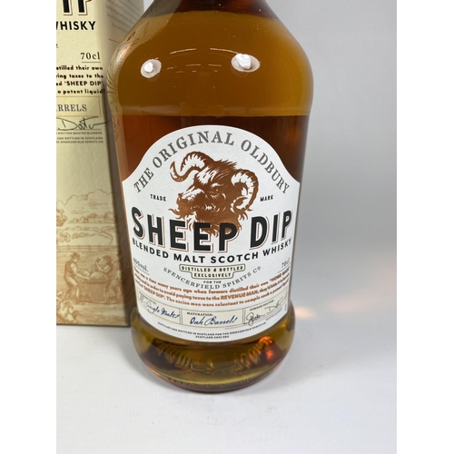 428 - 1 X 70CL BOXED BOTTLE - SHEEP DIP BLENDED MALT SCOTCH WHISKY