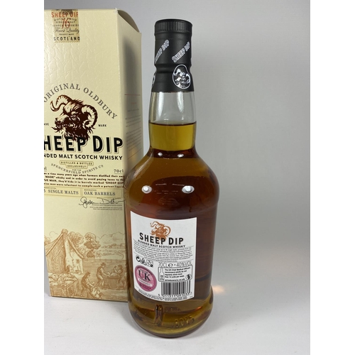 428 - 1 X 70CL BOXED BOTTLE - SHEEP DIP BLENDED MALT SCOTCH WHISKY