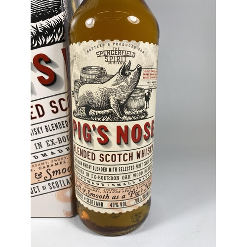 429 - 1 X 70CL BOXED BOTTLE - PIG'S NOSE BLENDED SCOTCH WHISKY