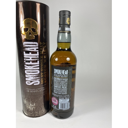 430 - 1 X 70CL BOXED BOTTLE - SMOKEHEAD ISLAY SINGLE MALT SCOTCH WHISKY