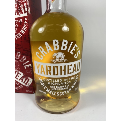 436 - 1 X 70CL BOXED BOTTLE - CRABBIE'S SINGLE MALT SCOTCH WHISKY