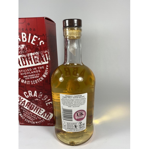 436 - 1 X 70CL BOXED BOTTLE - CRABBIE'S SINGLE MALT SCOTCH WHISKY