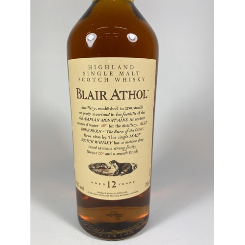 437 - 1 X 70CL BOXED BOTTLE - BLAIR ATHOL 12 YEAR OLD HIGHLAND SINGLE MALT WHISKY