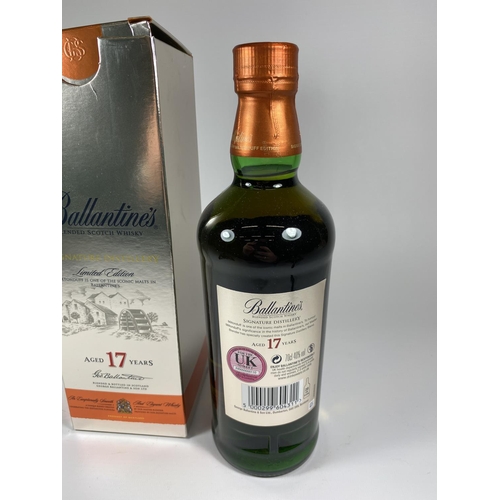 440 - 1 X 70CL BOXED BOTTLE - BALLANTINE'S SIGNATURE DISTILLERY 17 YEAR OLD LIMITED EDITION BLENDED SCOTCH... 