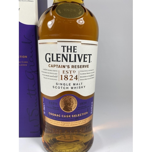 442 - 1 X 70CL BOXED BOTTLE - THE GLENLIVET CAPTAIN'S RESERVE SINGLE MALT SCOTCH WHISKY