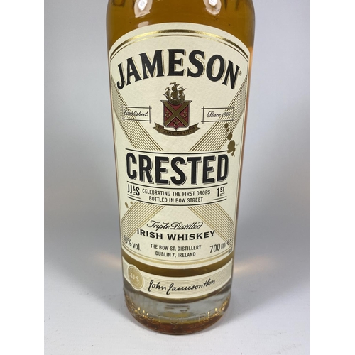 446 - 1 X 70CL BOTTLE - JAMESON CRESTED IRISH WHISKEY