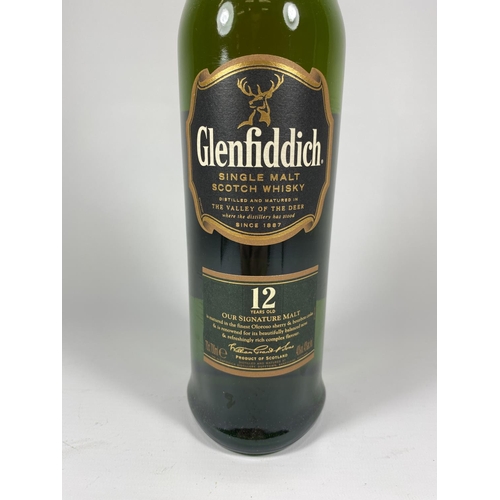 448 - 1 X 70CL BOTTLE - GLENFIDDICH 12 YEAR OLD OUR SIGNATURE MALT SINGLE MALT SCOTCH WHISKY