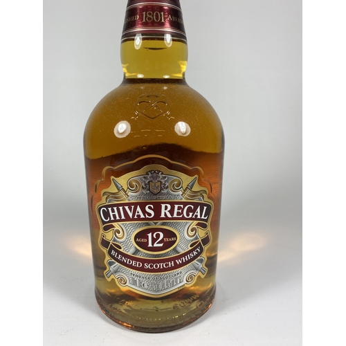 458 - 1 X 70CL BOTTLE - CHIVAS REGAL 12 YEAR OLD BLENDED SCOTCH WHISKY