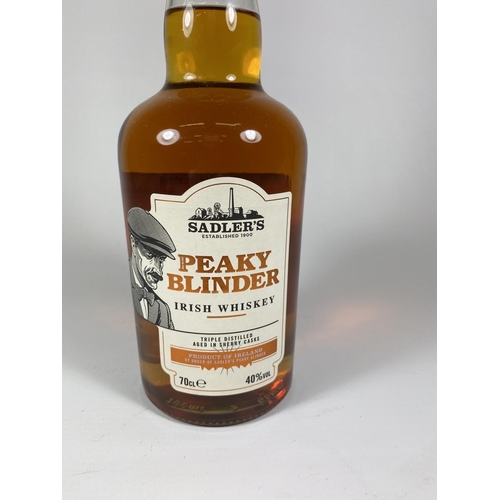 467 - 1 X 70CL BOTTLE - SADLER'S PEAKY BLINDER IRISH WHISKEY