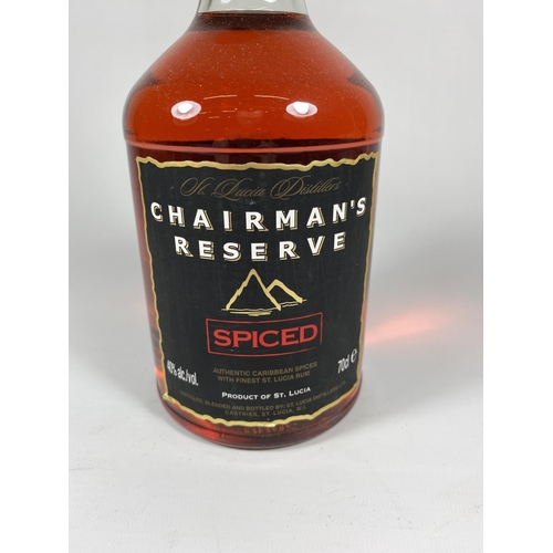 484 - 1 X 70CL BOTTLE - ST LUCIA CHAIRMAN'S RESERVE SPICED RUM