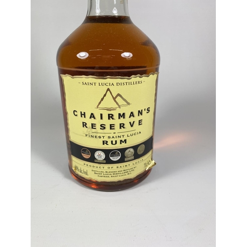 485 - 1 X 70CL BOTTLE - ST LUCIA CHAIRMAN'S RESERVE FINEST RUM