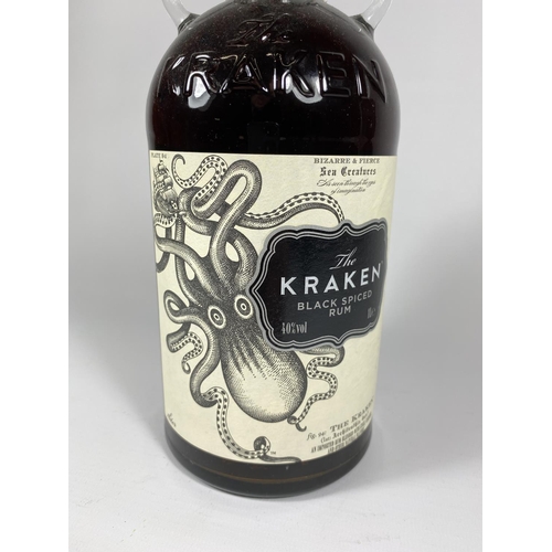 486 - 1 X 70CL BOTTLE - THE KRAKEN BLACK SPICED RUM