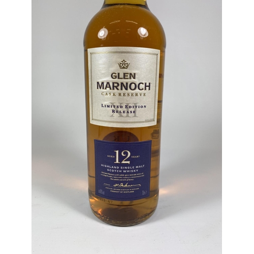 487 - 1 X 70CL BOTTLE - GLEN MARNOCH 12 YEAR OLD LIMITED RELEASE WHISKY