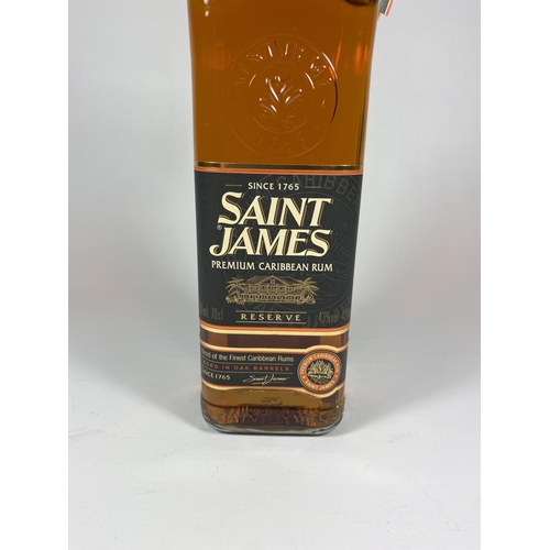 488 - 1 X 70CL BOTTLE - SAINT JAMES PREMIUM CARIBBEAN RUM