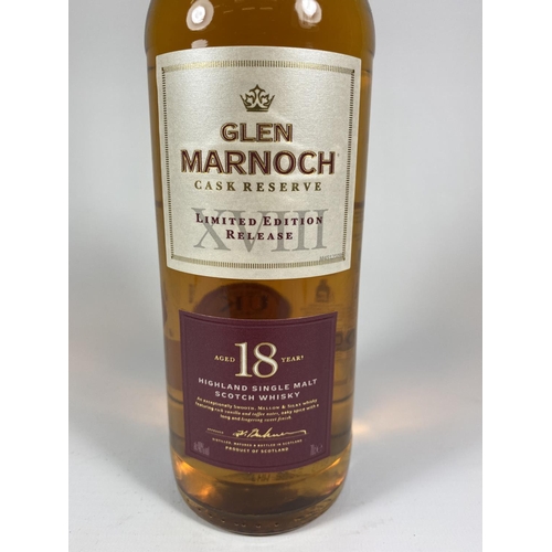 490 - 1 X 70CL BOTTLE - GLEN MARNOCH 18 YEAR OLD LIMITED EDITION RELEASE SINGLE MALT WHISKY