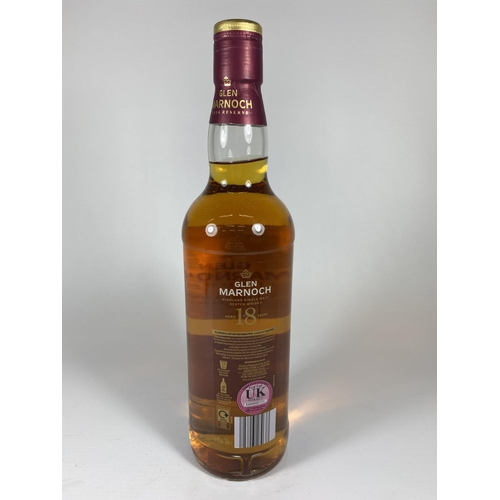 490 - 1 X 70CL BOTTLE - GLEN MARNOCH 18 YEAR OLD LIMITED EDITION RELEASE SINGLE MALT WHISKY