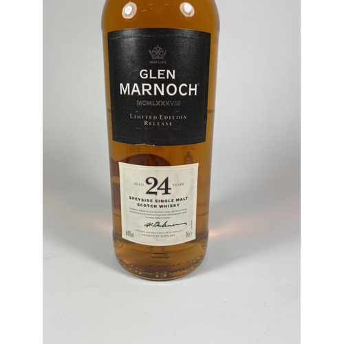 497 - 1 X 70CL BOTTLE - GLEN MARNOCH 24 YEAR OLD LIMITED EDITION RELEASE SPEYSIDE SINGLE MALT SCOTCH WHISK... 