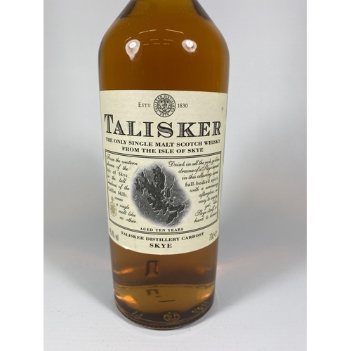 502 - 1 X 70CL BOTTLE - TALISKER 10 YEAR OLD SINGLE MALT SCOTCH WHISKY