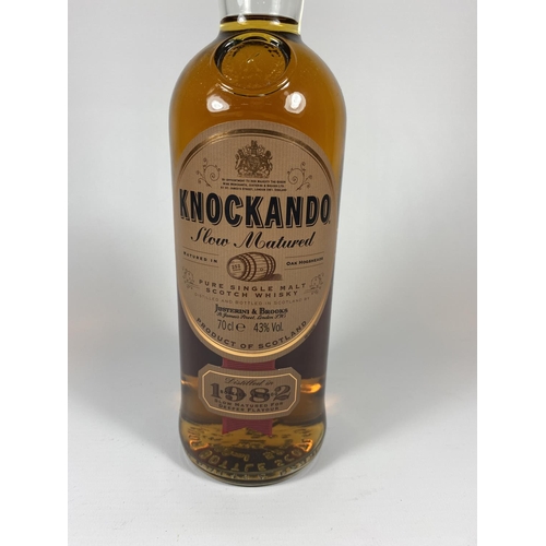 504 - 1 X 70CL BOTTLE - KNOCKANDO SLOW MATURED SINGLE MALT SCOTCH WHISKY, DISTILLED IN 1982, BOTTLED IN 20... 