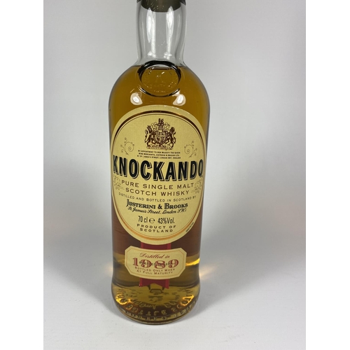 505 - 1 X 70CL BOTTLE - KNOCKANDO PURE SINGLE MALT SCOTCH WHISKY, DISTILLED IN 1989, BOTTLED IN 2001