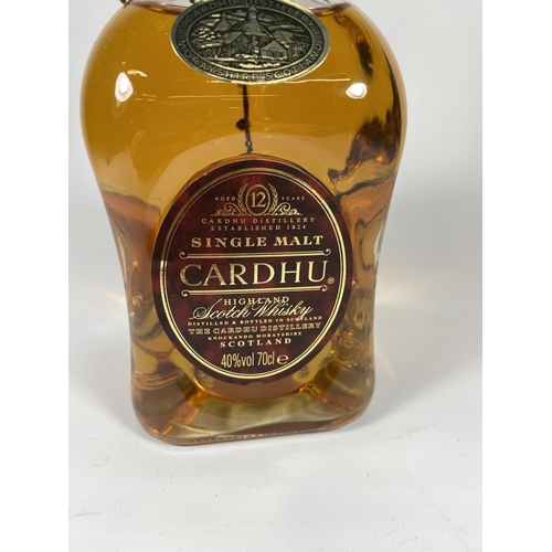 506 - 1 X 70CL BOTTLE - CARDHU 12 YEAR OLD SINGLE MALT SCOTCH WHISKY